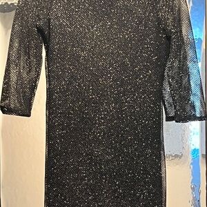 Black Glitter Mesh Dress - NEVER WORN